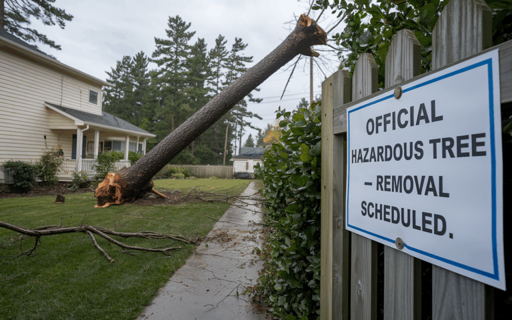 Hazardous Tree – Removal Scheduled